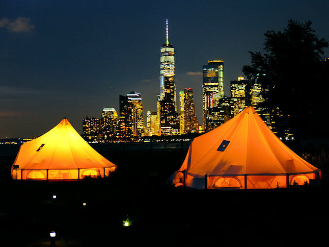 O que fazer em Governors Island - Cabanas à Noite